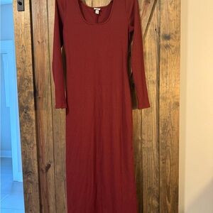 a new day Rich Red Long Sleeve Dress